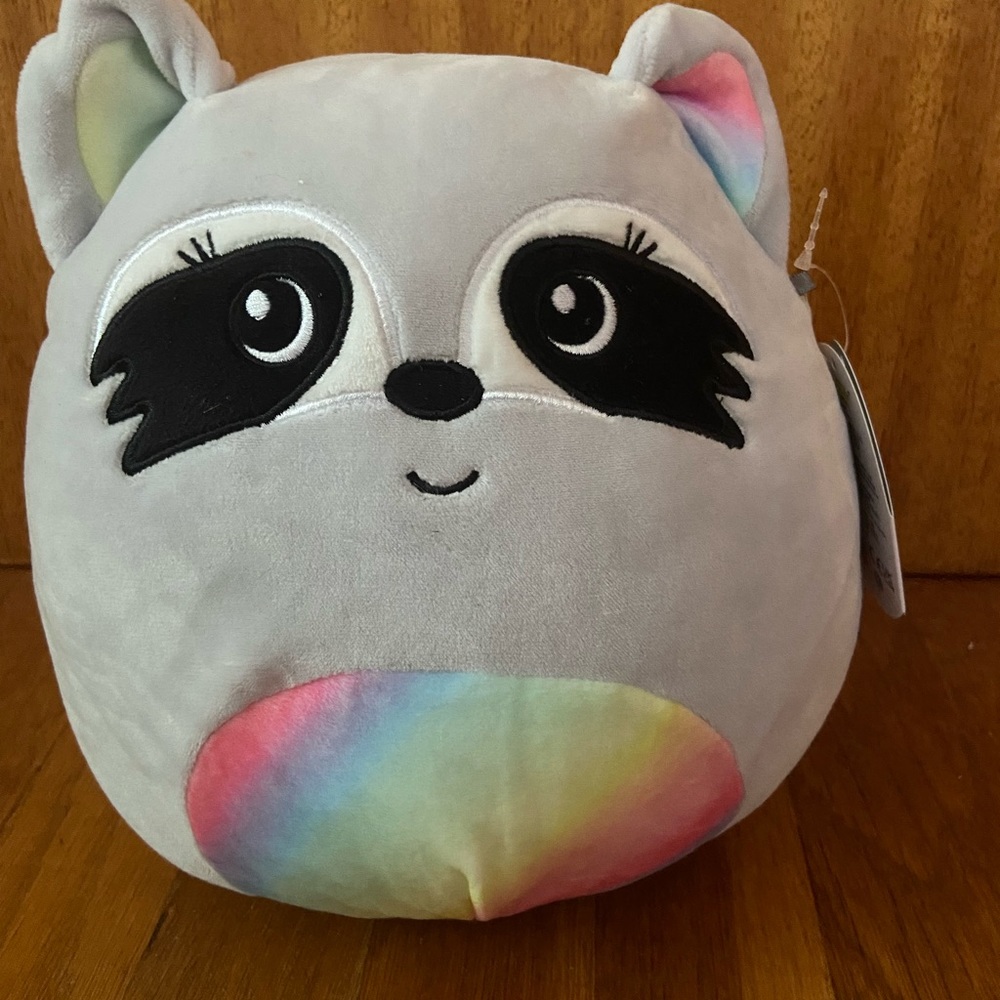 Max Colorful Raccoon Squishmallow